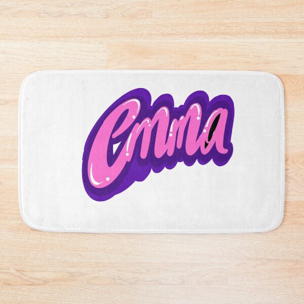 Item preview, Emma popular girls first name in cursive pink lettering with purple outline. Personalized personalised customised name Emma designed and sold by Artonmytee.