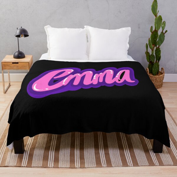 Item preview, Emma popular girls first name in cursive pink lettering with purple outline. Personalized personalised customised name Emma designed and sold by Artonmytee.