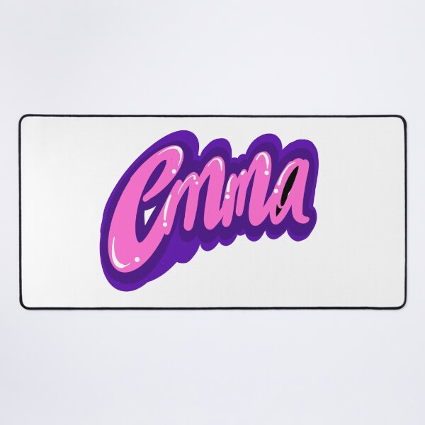 Item preview, Emma popular girls first name in cursive pink lettering with purple outline. Personalized personalised customised name Emma designed and sold by Artonmytee.