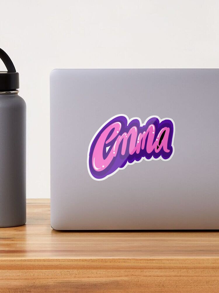 Emma popular girls first name in cursive pink lettering with