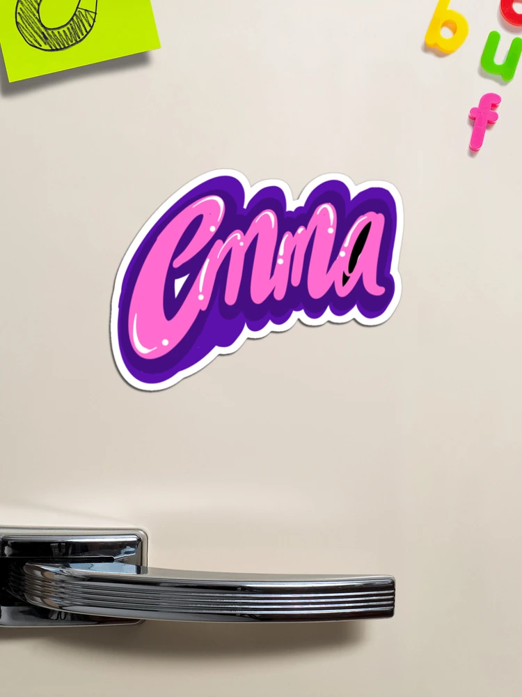 Emma popular girls first name in cursive pink lettering with