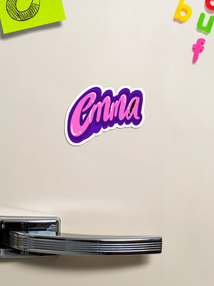 Emma popular girls first name in cursive pink lettering with