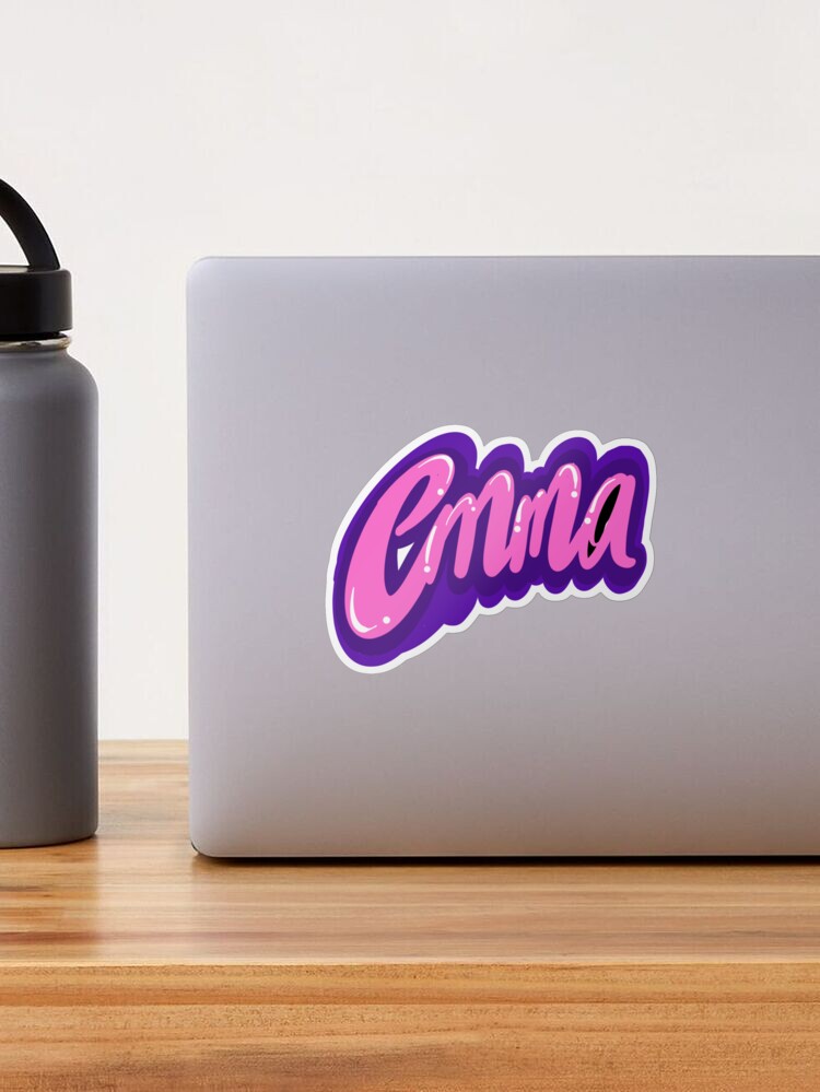 Emma popular girls first name in cursive pink lettering with