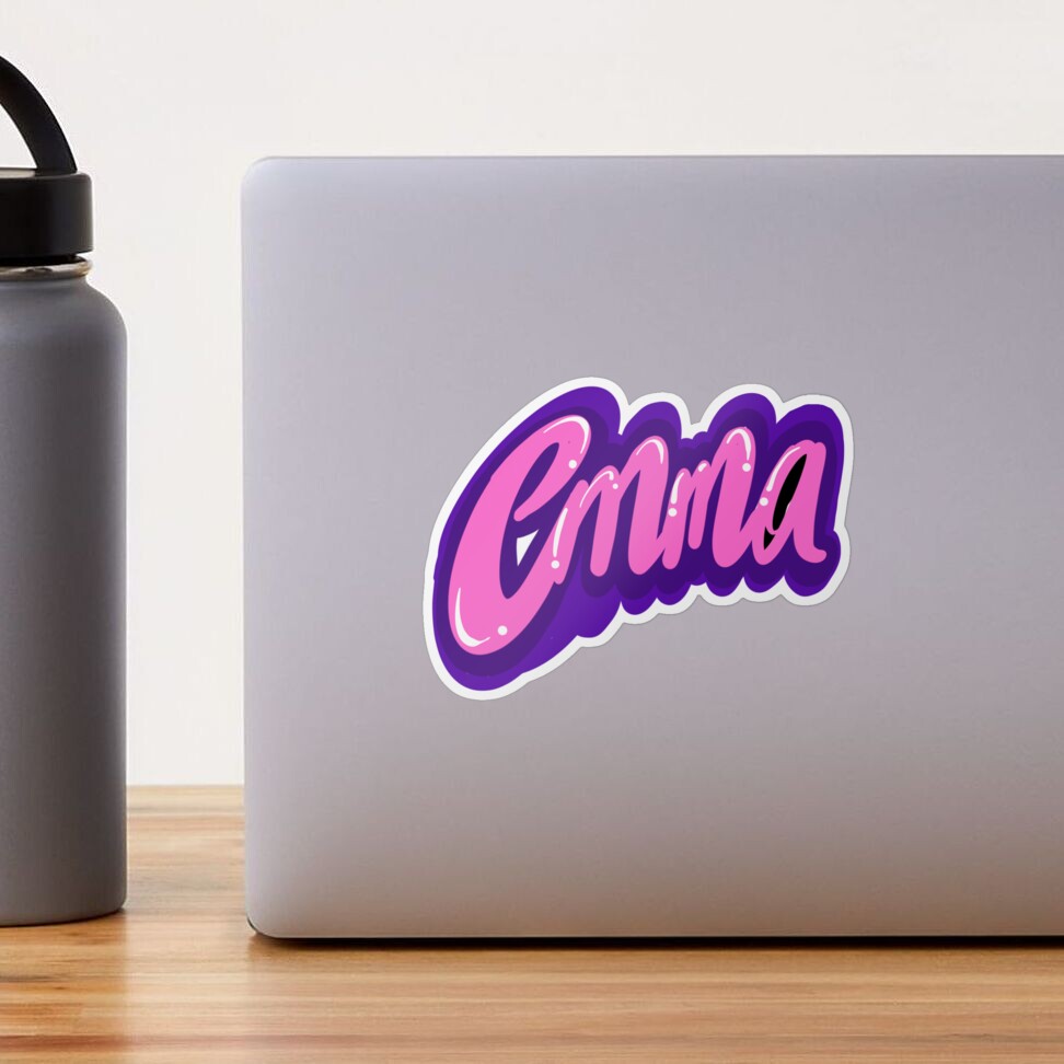 Emma popular girls first name in cursive pink lettering with