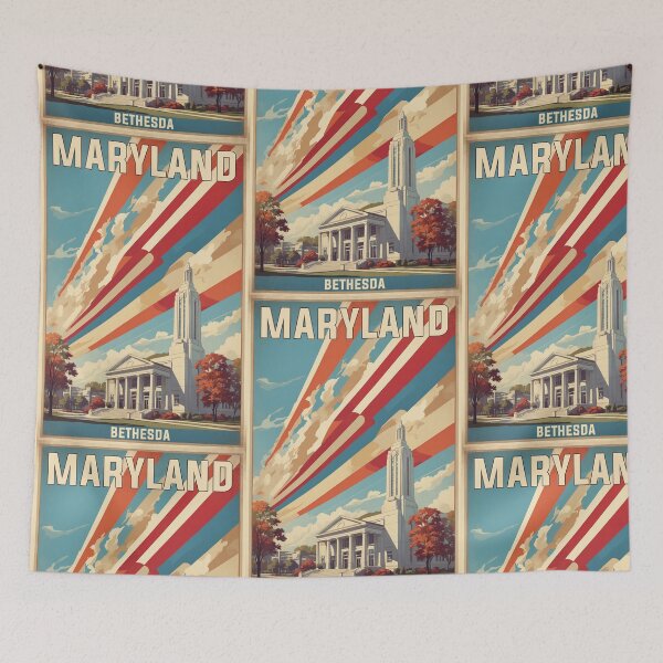Item preview, Bethesda Maryland USA Vintage Travel Tourism  designed and sold by TravelersGems.