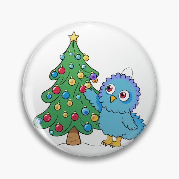Item preview, Fluffy Little Peacock Decorating a Christmas Tree designed and sold by omerfdln34.
