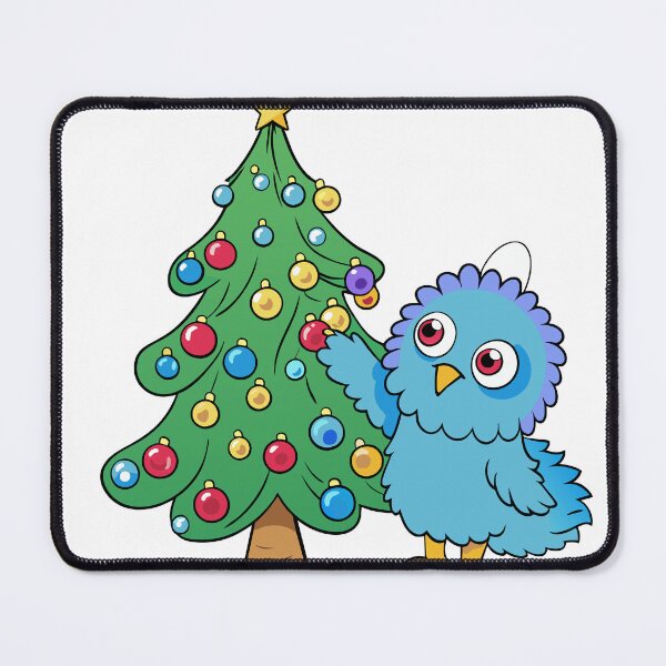 Item preview, Fluffy Little Peacock Decorating a Christmas Tree designed and sold by omerfdln34.