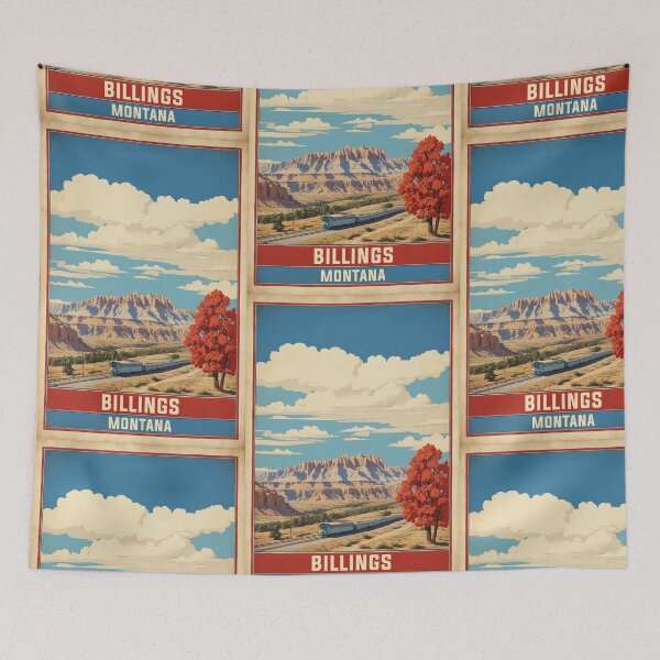 Item preview, Billings Montana USA Vintage Travel Tourism  designed and sold by TravelersGems.