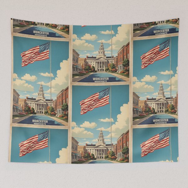 Item preview, Worcester Massachusetts USA Vintage Travel Tourism  designed and sold by TravelersGems.