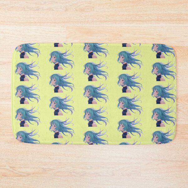 Item preview,  Blue Haired Anime Girl Yellow designed and sold by Jin-Ai.