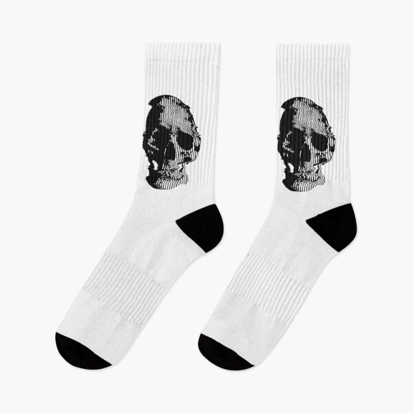 Item preview, Distorted Skull (black) designed and sold by mascarina.