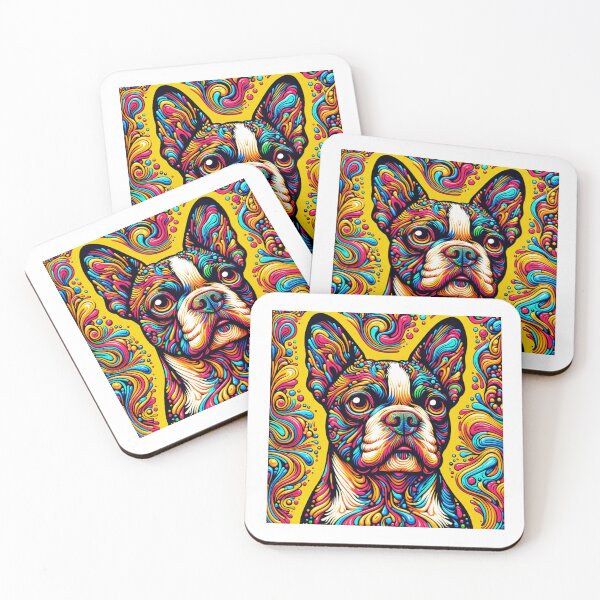 Item preview, Abstract Boston Terrier Art designed and sold by TheAnimalZ00.