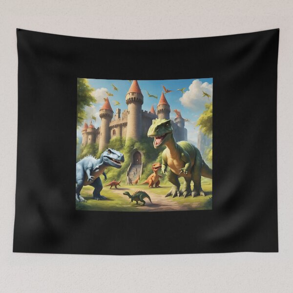 Item preview, Dinosaurs surround the castle designed and sold by CCEINnoc.