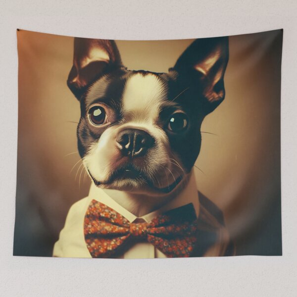 Item preview, Vintage Boston Terrier Art designed and sold by TheAnimalZ00.