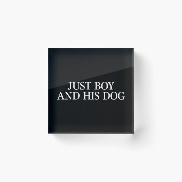 Item preview, just a boy and his white dog designed and sold by Lashmit Alcalá.