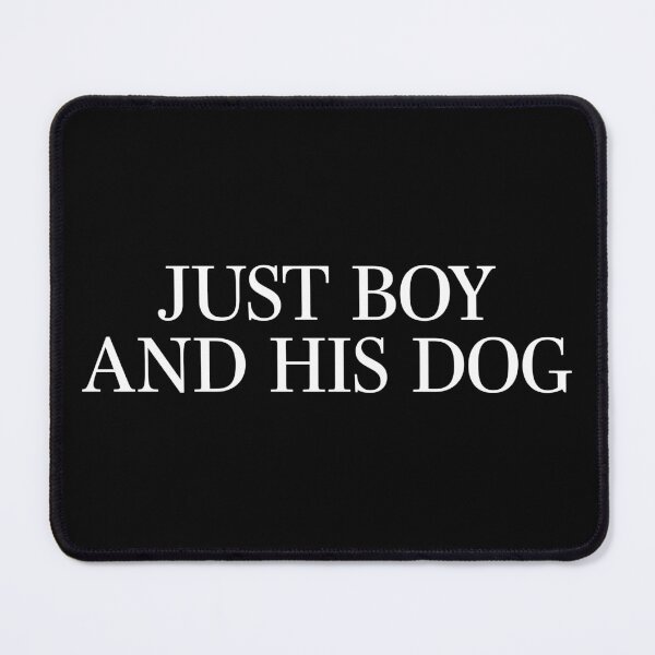 Item preview, just a boy and his white dog designed and sold by Lashmit Alcalá.