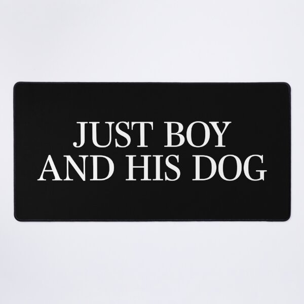 Item preview, just a boy and his white dog designed and sold by Lashmit Alcalá.