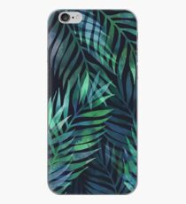 Dark green palms leaves pattern iPhone Case