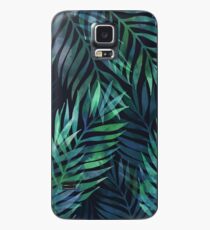 Dark green palms leaves pattern Case/Skin for Samsung Galaxy