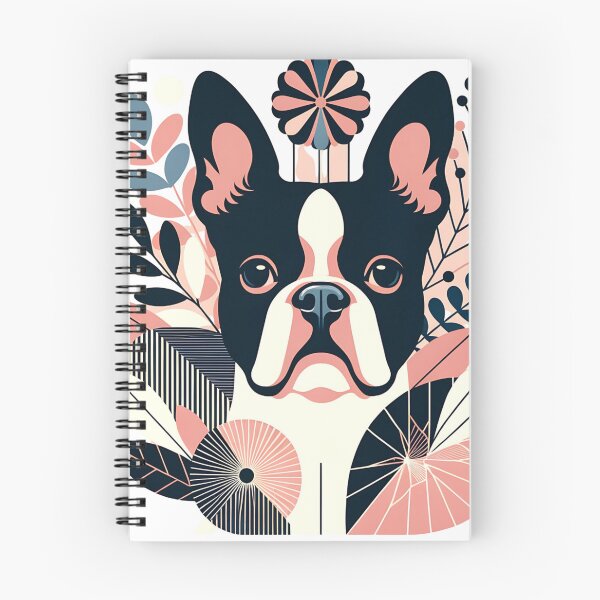Item preview, Abstract Floral Boston Terrier designed and sold by TheAnimalZ00.