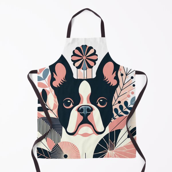 Item preview, Abstract Floral Boston Terrier designed and sold by TheAnimalZ00.