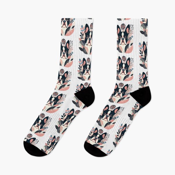 Item preview, Abstract Floral Boston Terrier designed and sold by TheAnimalZ00.