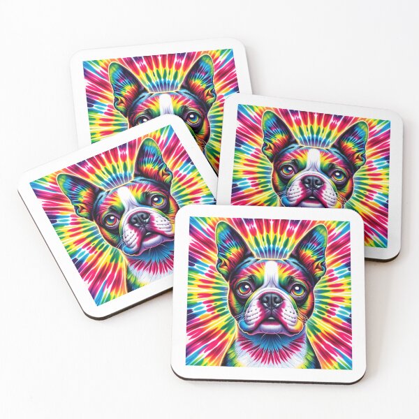 Item preview, Tie Dye Boston Terrier Face designed and sold by TheAnimalZ00.