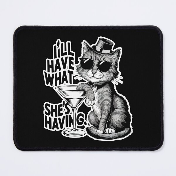 Item preview, Funny Gentleman Cat in a Bar With Martini Kawaii T-Shirt  designed and sold by Witty Shirts.