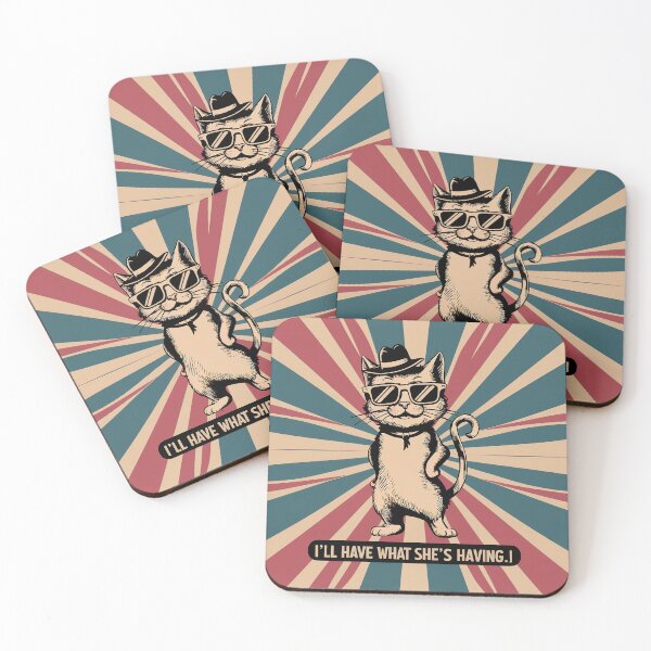 Item preview, Vintage Funny Gentleman Cat in a Bar With Martini Kawaii T-Shirt  designed and sold by Witty Shirts.
