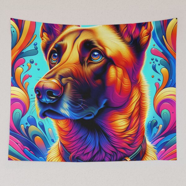 Item preview, Abstract Colorful Belgian Malinois  designed and sold by TheAnimalZ00.