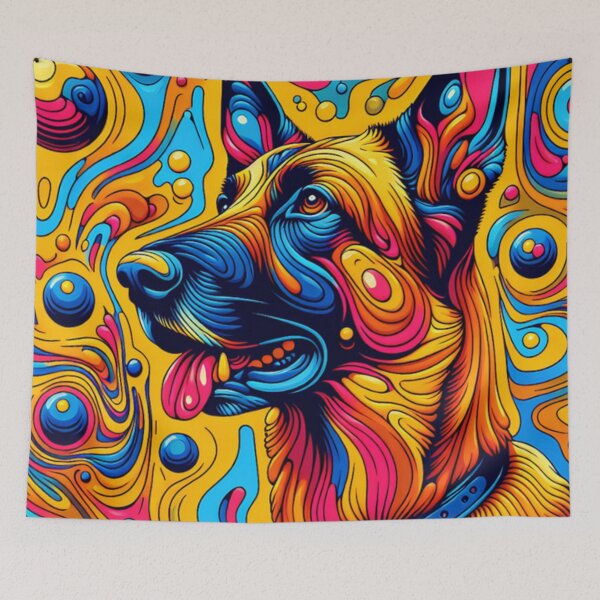 Item preview, Abstract Colorful Belgian Malinois Art designed and sold by TheAnimalZ00.