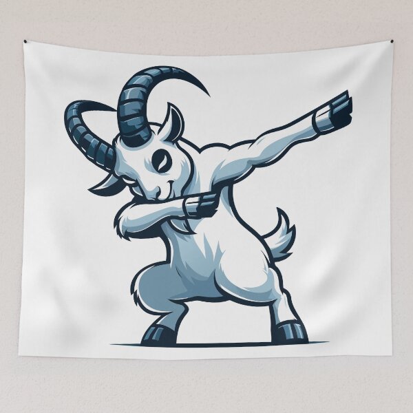 Item preview, Dabbing Goat - Modern Mythical Creature Art designed and sold by Designowner.