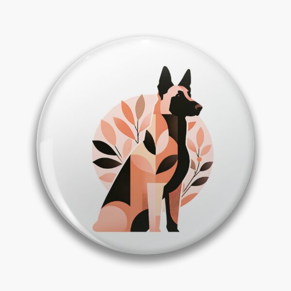 Artikelvorschau, Belgischer Malinois mit geometrischem Blumenmuster entworfen und verkauft von TheAnimalZ00.