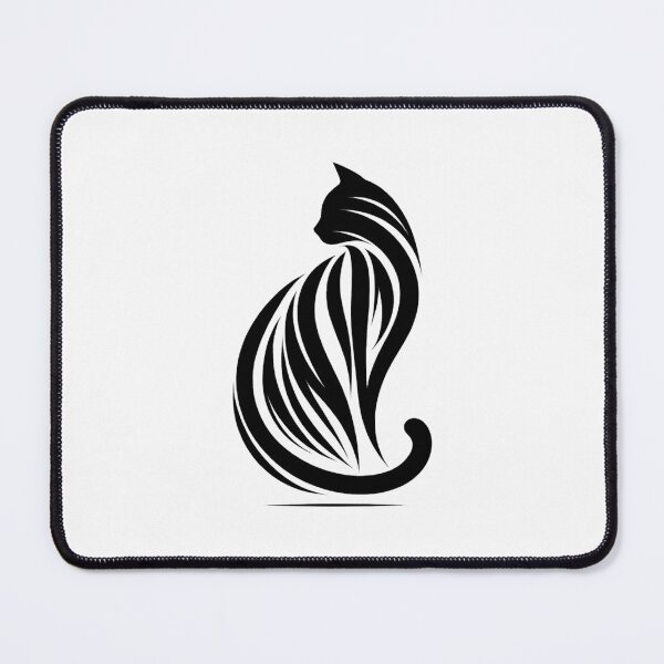 Item preview, Black and white cat silhouette designed and sold by SparkleShack.