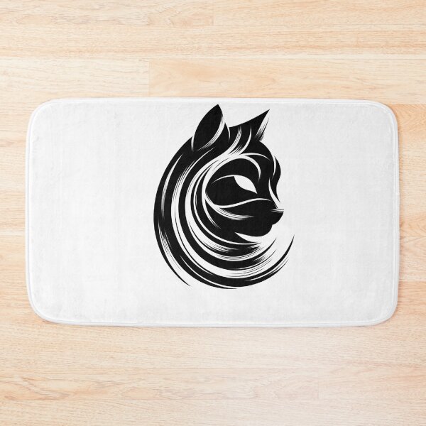 Item preview, Black and white cat silhouette designed and sold by SparkleShack.