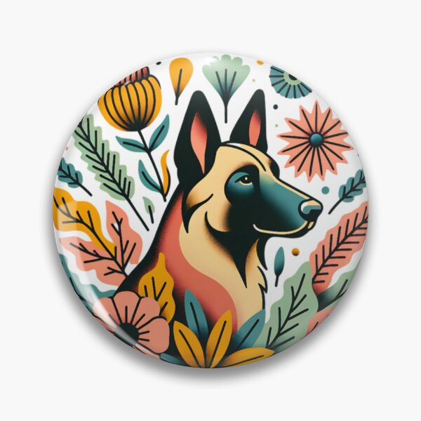 Artikelvorschau, Niedlicher belgischer Malinois mit Blumenmuster entworfen und verkauft von TheAnimalZ00.