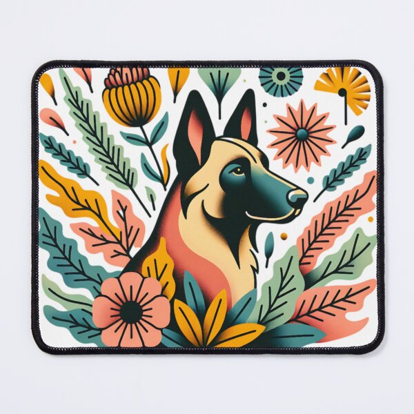 Item preview, Cute Floral Belgian Malinois designed and sold by TheAnimalZ00.