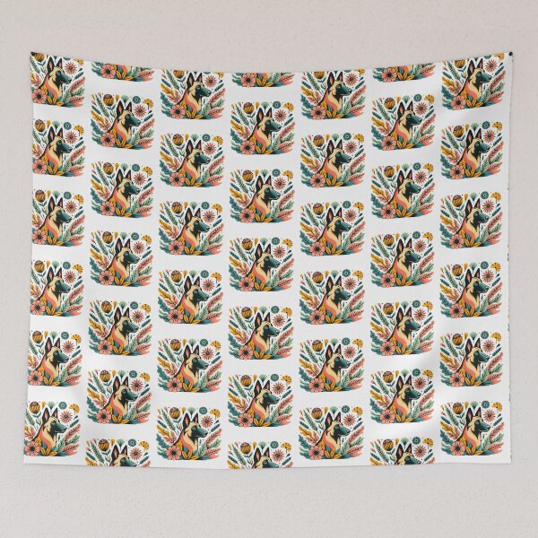 Item preview, Cute Floral Belgian Malinois  designed and sold by TheAnimalZ00.