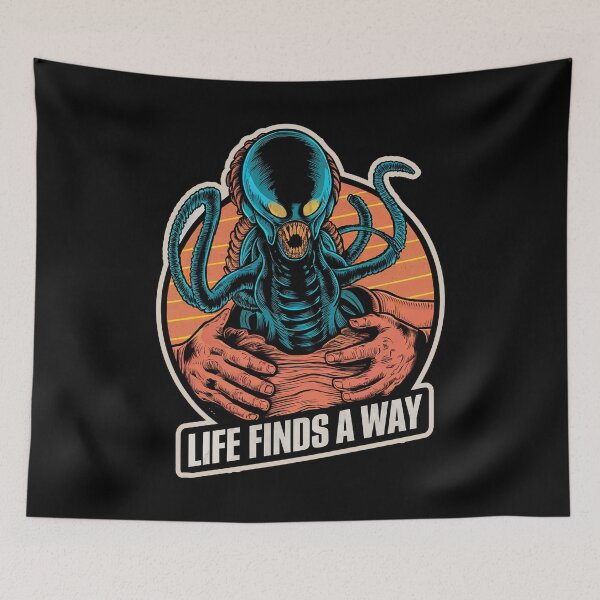 Item preview, Alien Xenomorph With Jurassic Park Saying Funny Movie Lover T-Shirt designed and sold by Witty Shirts.