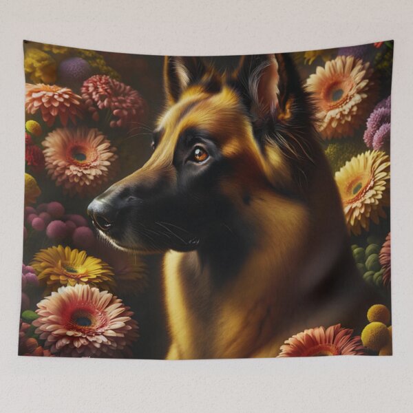Item preview, Belgian Malinois Flower Portrait designed and sold by TheAnimalZ00.