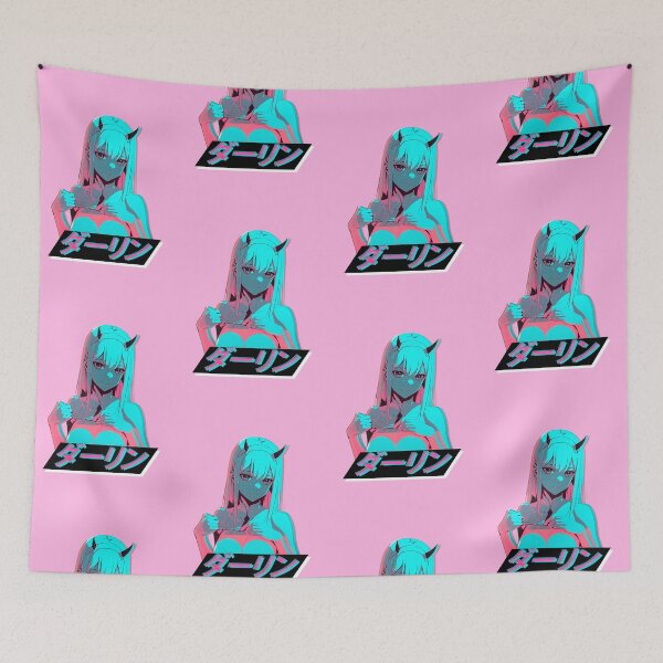 Item preview, ダーリン DARLING Zero Two Franxx Retrowave Aesthetic Edit designed and sold by MikaseSan.