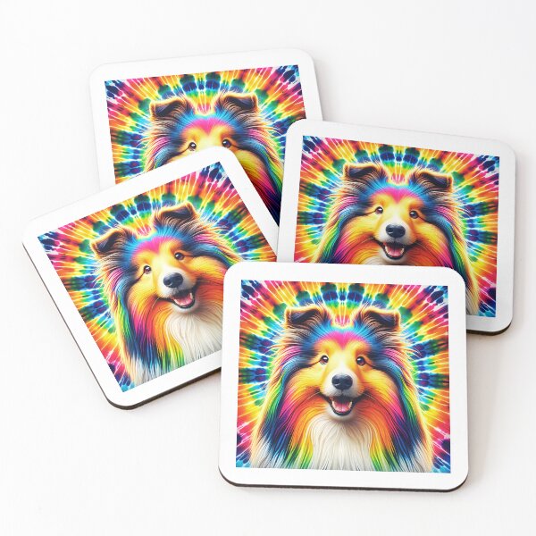 Item preview, Tie Dye Shetland Sheepdog designed and sold by TheAnimalZ00.