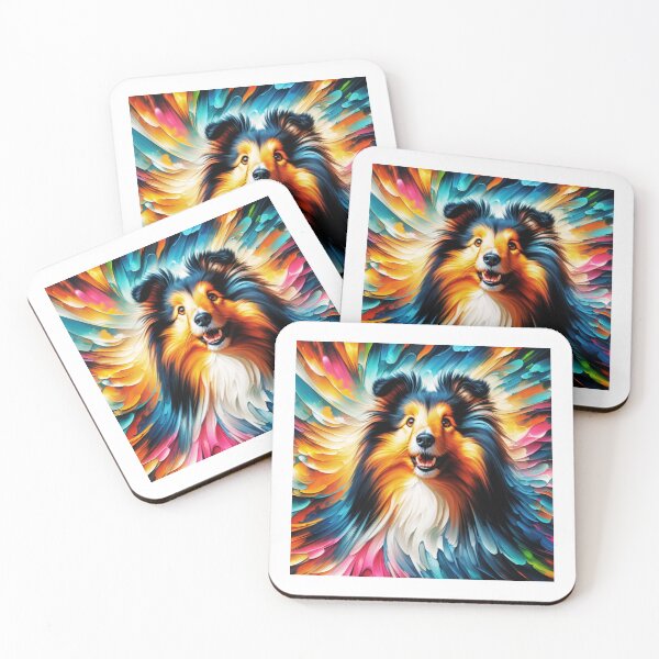 Item preview, Colorful Shetland Sheepdog Art designed and sold by TheAnimalZ00.
