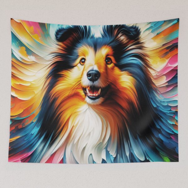 Item preview, Colorful Shetland Sheepdog Art designed and sold by TheAnimalZ00.