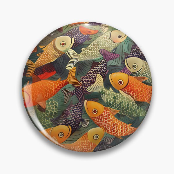 Item preview,  Abstract Fish Art designed and sold by Obsidian Ink by Wilshire.
