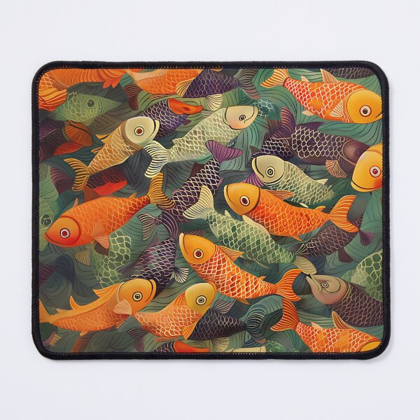 Item preview,  Abstract Fish Art designed and sold by Obsidian Ink by Wilshire.