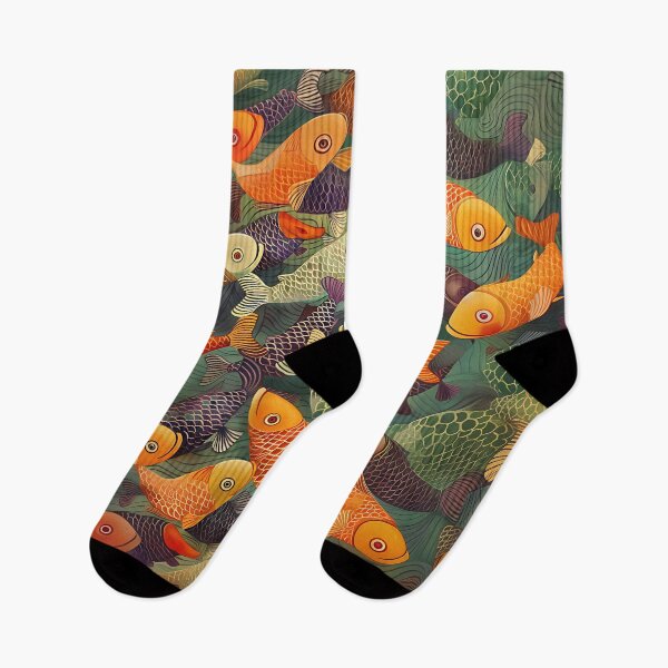 Item preview,  Abstract Fish Art designed and sold by Obsidian Ink by Wilshire.