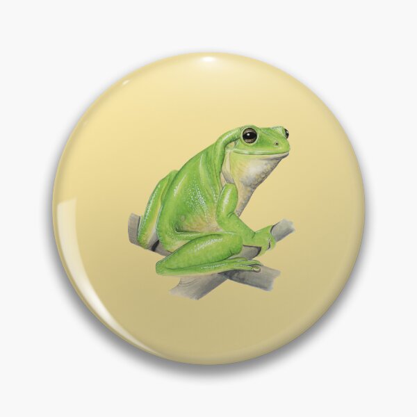 Item preview, Smiling Australian green tree frog [Golden] designed and sold by Hannah Mathews.