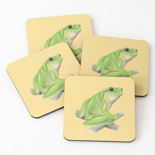 Item preview, Smiling Australian green tree frog [Golden] designed and sold by Hannah Mathews.