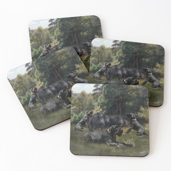 Item preview, Wild boar hunting with Drahthaar , Art  designed and sold by TammyHunterArt.